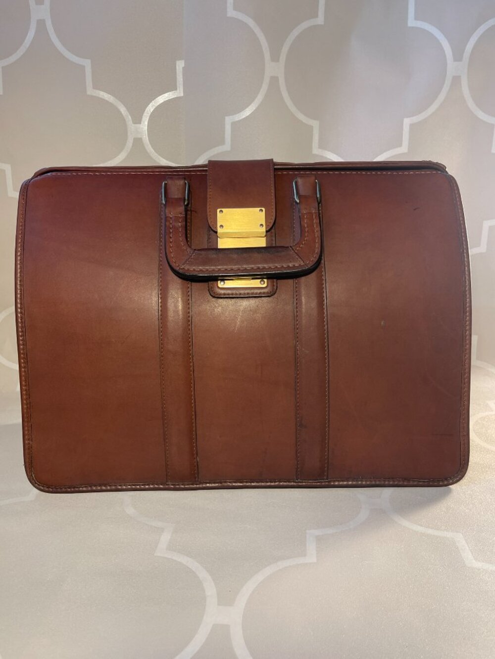 Vintage Coach 0469-301 Doctor Bag Briefcase British Tan Leather USA